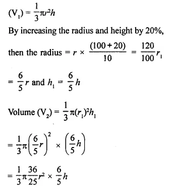 RD Sharma Class 9 Solutions Chapter 20 Surface Areas and Volume of A Right Circular Cone MCQS Q15.1