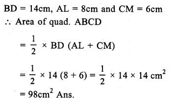 RS Aggarwal Class 9 Solutions Chapter 10 Area Ex 10A Q8.1