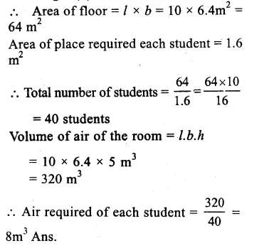 RS Aggarwal Class 9 Solutions Chapter 13 Volume and Surface Area Ex 13A Q12.1