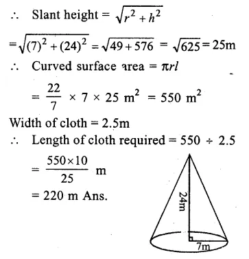 RS Aggarwal Class 9 Solutions Chapter 13 Volume and Surface Area Ex 13C Q8.1