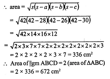 RS Aggarwal Class 9 Solutions Chapter 7 Areas Ex 7A Q22.2