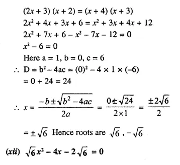 Selina Concise Mathematics Class 10 ICSE Solutions Chapter 5 Quadratic Equations Ex 5C Q1.11