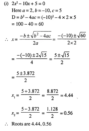 Selina Concise Mathematics Class 10 ICSE Solutions Chapter 5 Quadratic Equations Ex 5C Q3.1