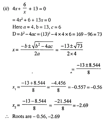 Selina Concise Mathematics Class 10 ICSE Solutions Chapter 5 Quadratic Equations Ex 5C Q3.2
