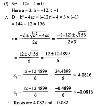 Selina Concise Mathematics Class 10 ICSE Solutions Chapter 5 Quadratic Equations Ex 5C Q4.1