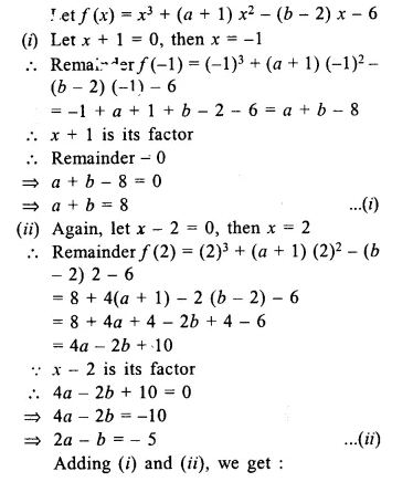 Selina Concise Mathematics Class 10 ICSE Solutions Chapter 8 Remainder and Factor Theorems Ex 8C Q5.1