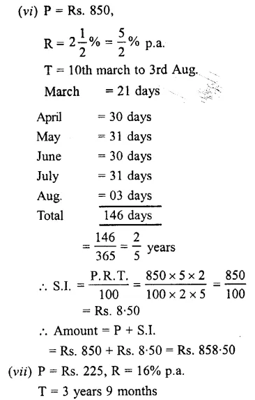 Selina Concise Mathematics Class 7 ICSE Solutions Chapter 10 Simple Interest 4