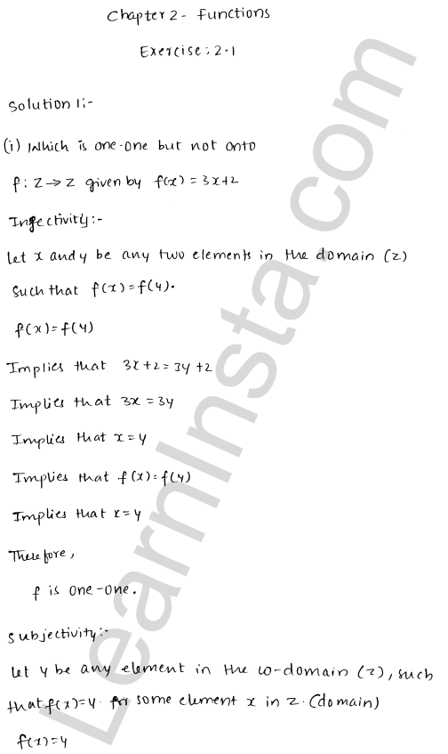 RD Sharma Class 12 Solutions Chapter 2 Functions Ex 2.1 1.1