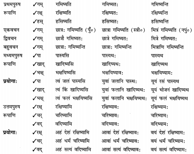 Class 8 Sanskrit Grammar Book Solutions धातुरूप-प्रकरणम् 4