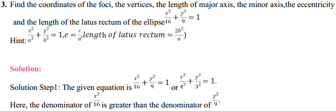 NCERT Solutions for Class 11 Maths Chapter 11 Conic Sections Ex 11.3 3