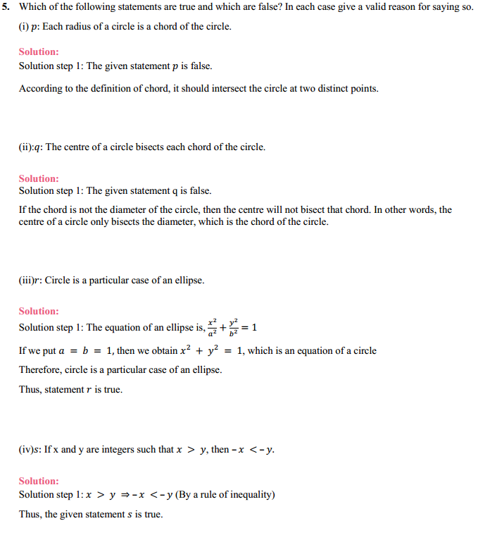 NCERT Solutions for Class 11 Maths Chapter 14 Mathematical Reasoning Ex 14.5 7