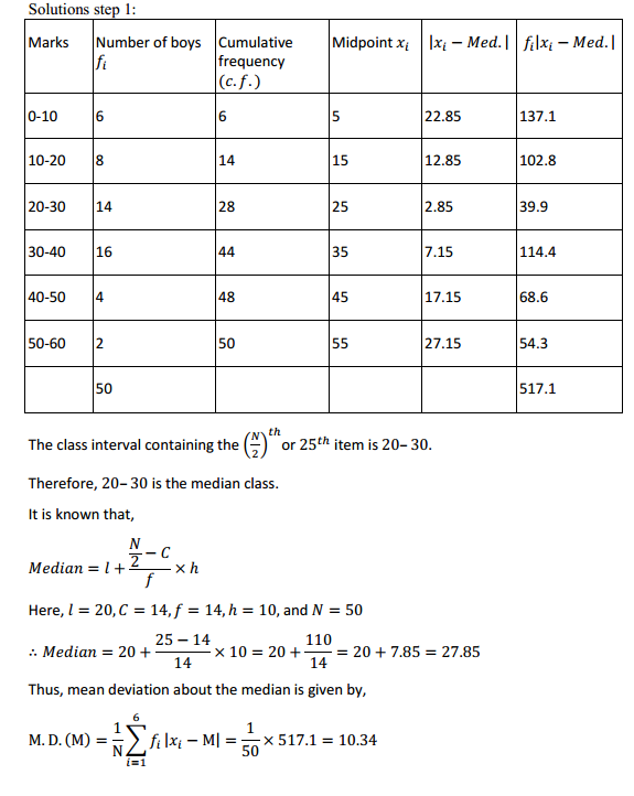 NCERT Solutions for Class 11 Maths Chapter 15 Statistics Ex 15.1 14