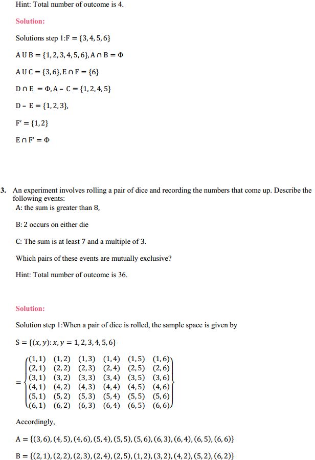 NCERT Solutions for Class 11 Maths Chapter 16 Probability Ex 16.2 3