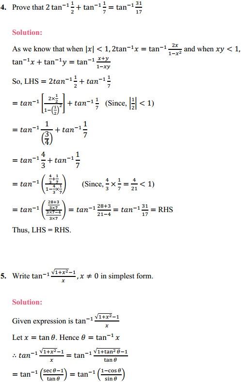 NCERT Solutions for Class 12 Maths Chapter 2 Inverse Trigonometric Functions Ex 2.2 3
